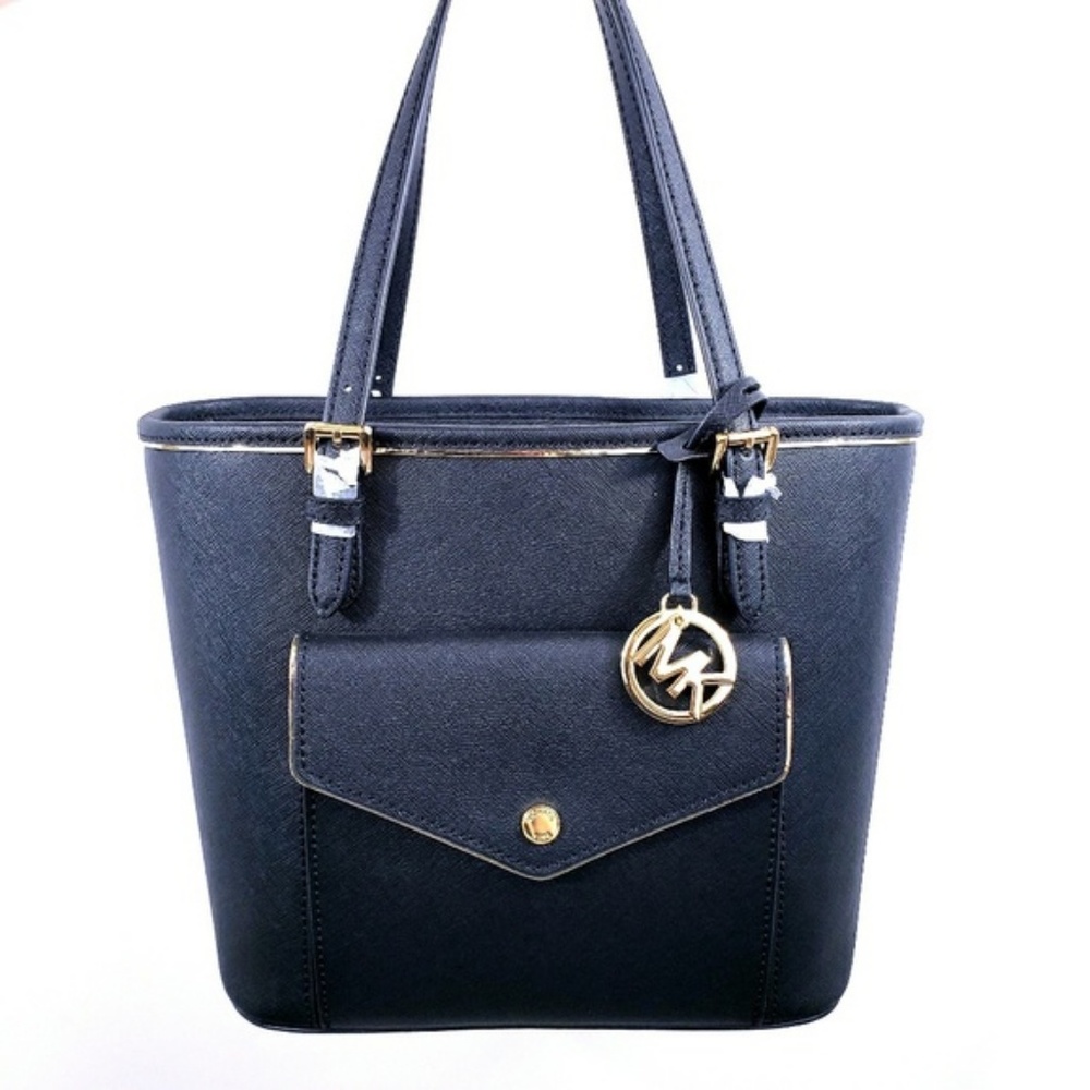 NWT Black Michael Kors Saffiano Leather Tote